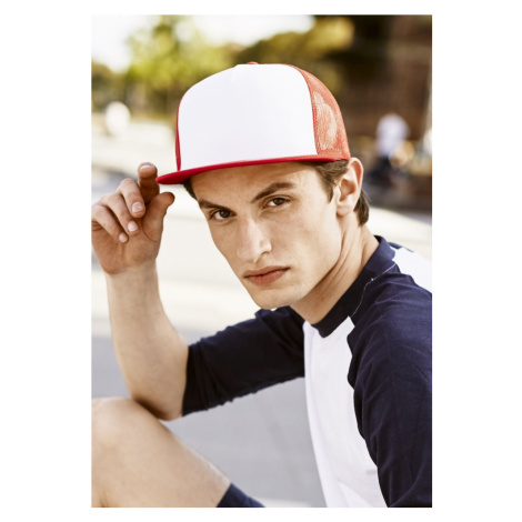 Kšiltovka Foam Trucker with White Front - red/wht/red Urban Classics
