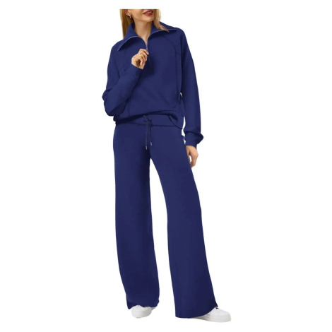Dámská sportovní souprava – mikina na zip + zvonové kalhoty