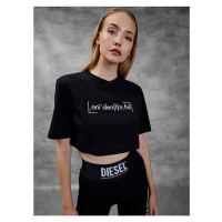 Černé dámské cropped tričko Diesel - Dámské