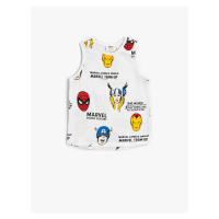 Koton Marvel Printed Top Licensed Sleeveless Crew Neck Cotton