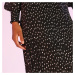 Voálová plisovaná sukně s potiskem puntíků, recyklovaný polyester