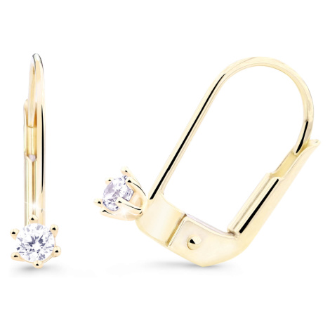 Cutie Diamonds Minimalistické náušnice ze žlutého zlata s brilianty DZ8020-55-00-X-1 Cutie Jewellery