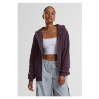 Urban Classics / Ladies Fluffy Zip Hoody plumpurple