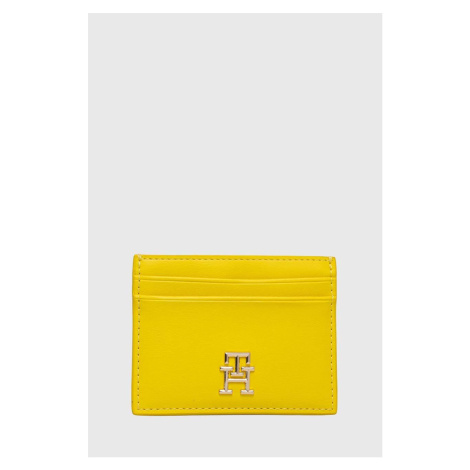 Peněženka Tommy Hilfiger žlutá barva, AW0AW15751