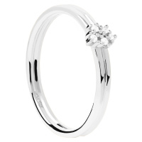 PDPAOLA Půvabný stříbrný prsten se zirkony NOVA Silver AN02-615