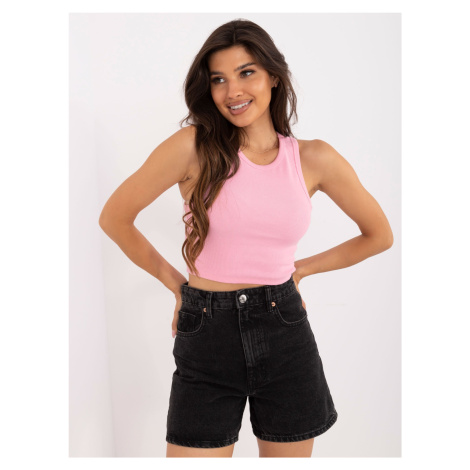 Růžový basic crop top Factory Price