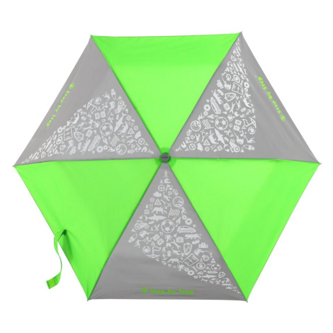 Dětský skládací deštník s reflexními obrázky, neonová zelená Hama - Step By Step