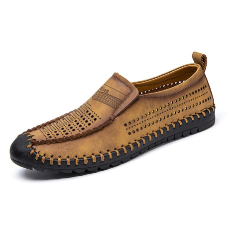 Pánské letní mokasíny prodyšné děrované boty MIXI FASHION