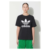 Tričko adidas Originals Trefoil Tee černá barva, IR9533