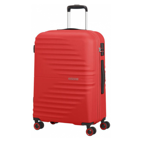 American Tourister Skořepinový cestovní kufr Wavetwister 63 l - červená