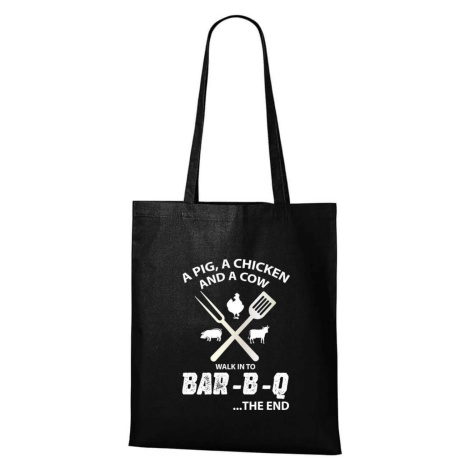 DOBRÝ TRIKO Bavlněná taška s potiskem BAR-B-Q Barva: Černá