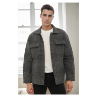 23598 Dewberry Quilted Mens Jacket-SMOKED