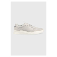 Kožené sneakers boty Tommy Hilfiger FM0FM04358 ELEVATED CUPSOLE LEATHER MIX šedá barva