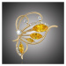 Éternelle Brož Swarovski Elements Emanuela - motýl B7146-d506 Žlutá