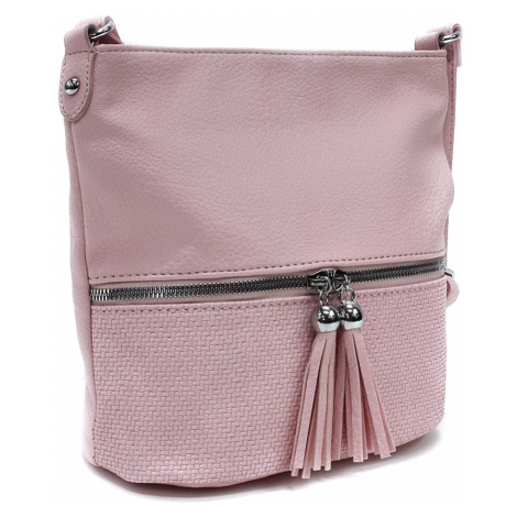 Růžová menší dámská crossbody kabelka Chardae Mahel