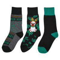 Dětské vánoční ponožky Mops - 3-balení vícebarevné