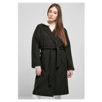 Dámský oversized klasický kabát černý