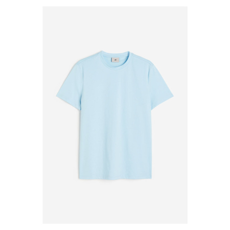 H & M - Tričko z bavlny pima Slim Fit - modrá H&M
