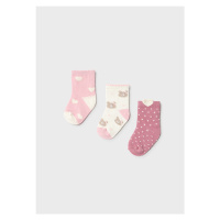 3 pack ponožek MEDVÍDCI světle růžové BABY Mayoral