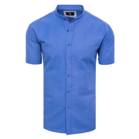 Modrá košile s krátkým rukávem BASIC