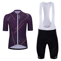 HOLOKOLO Cyklistický krátký dres a krátké kalhoty - SPARKLE - fialová/černá