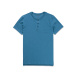 Pánské rozstřižené tričko | knoflíček | Denim blue | VÝPRODEJ