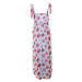 jiná značka NA-KD »Floral Ruffle Maxi Dress« šifonové šaty< Barva: Modrá, Mezinárodní