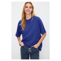 Trendyol Saks 100% Cotton Premium Oversize/Wide Fit Crew Neck Knitted T-Shirt