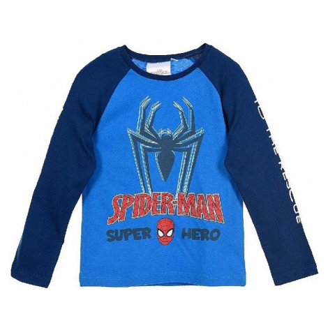 Spiderman chlapecké modré tričko s dlouhým rukávem