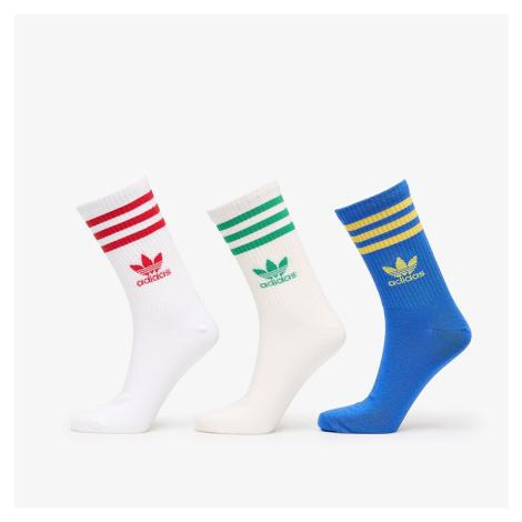 Ponožky adidas Mid Cut Crew Sock 3-Pack Blue/ Core White/ White