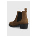 Semišové kotníkové boty Camper Bonnie dámské, hnědá barva, na podpatku, K400717.002