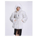 Zimní kožich chlupatá bunda s kapucí