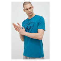 Bavlněné tričko Rossignol zelená barva, s potiskem, RLKMY04