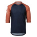 POC Cyklistický dres s krátkým rukávem - MTB PURE 3/4 - modrá/oranžová