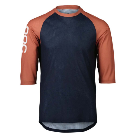 POC Cyklistický dres s krátkým rukávem - MTB PURE 3/4 - modrá/oranžová