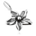 Ozdobně patinovaný přívěsek ve tvaru květu, stříbro 925