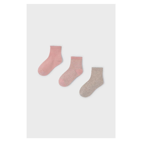 Dětské ponožky Mayoral 3-pack béžová barva