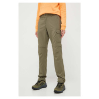 Outdoorové kalhoty Columbia Silver Ridge Utility zelená barva, medium waist