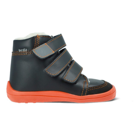 BEDA ZIMNÍ VYŠŠÍ Blue Mandarin Dětské zimní zateplené barefoot boty