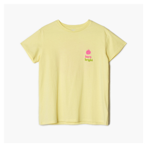 Cropp - Oversize tričko - Žlutá