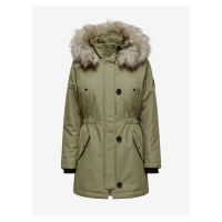 Khaki dámská parka ONLY Iris - Dámské