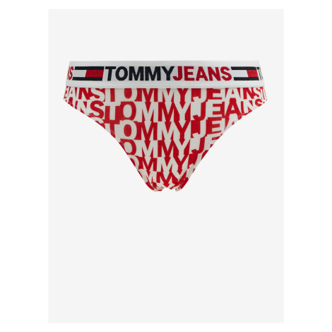 Bílo-červené dámské vzorované kalhotky Tommy Jeans Tommy Hilfiger