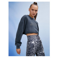 Koton Oversize Crop Sports Sweatshirt