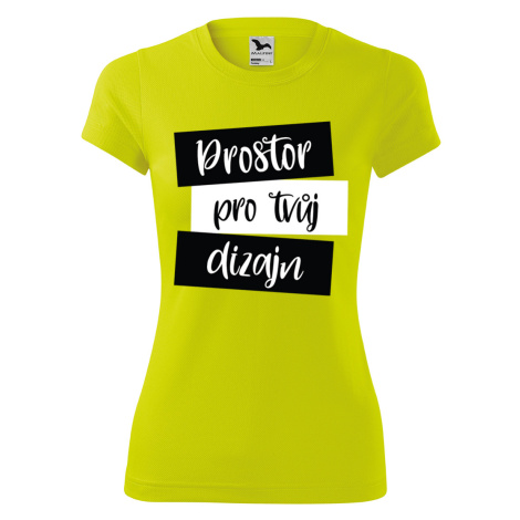 MMO Dámské sportovní tričko s vlastním potiskem Barva: Neonově žlutá