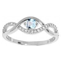 Brilio Silver Okouzlující stříbrný prsten s topazem Precious Stone SR00716TP