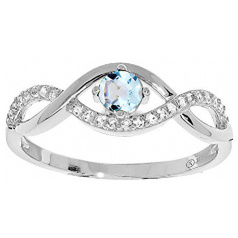 Brilio Silver Okouzlující stříbrný prsten s topazem Precious Stone SR00716TP