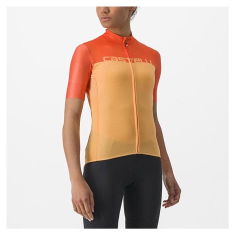 CASTELLI Cyklistický dres s krátkým rukávem - VELOCISSIMA - oranžová