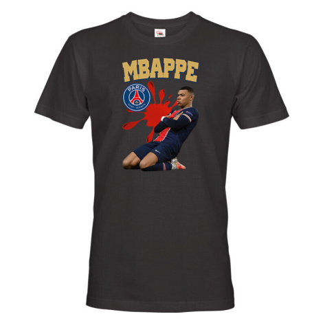Pánské tričko s potiskem Kylian Mbappé -  pánské tričko pro milovníky fotbalu BezvaTriko
