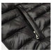 Černá dámská prošívaná bunda s kapucí (B0128-1)