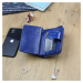 Dámská elegantní kožená malá peněženka Azura, modrá